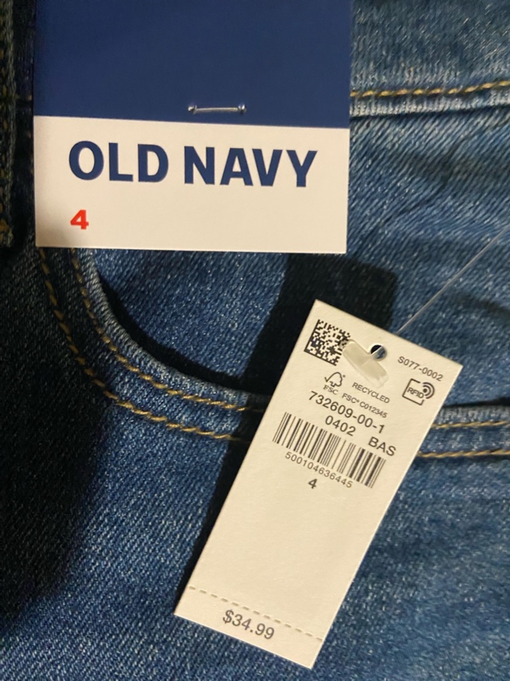 Old Navy Women's Medium Blue Straight-Leg Jeans - Picture 3 of 5